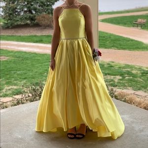 yellow prom dress